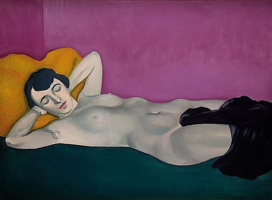 Félix Vallotton - 232, Donna sdraiata con sfondo viola, Kunsthalle Bremen